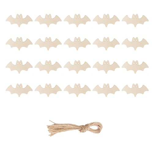 20pcs Handgefertigtes Holz Hängend Halloweens Dekorationen Easy Assembly Urlaubshandwerksprojekt Für Kinder Erwachsene Holz Halloweens Dekoration von Azxcvbnm