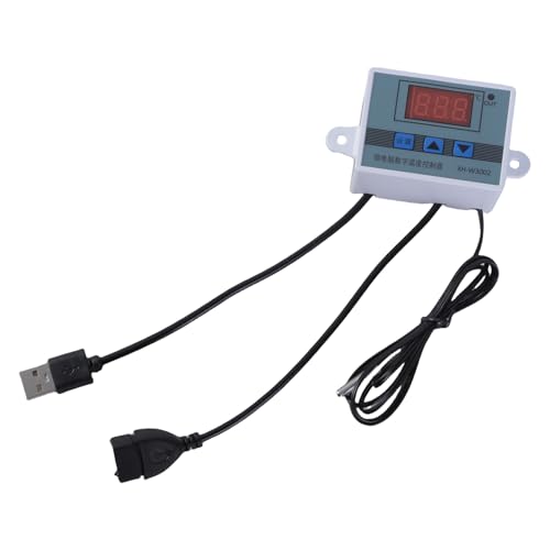Azxcvbnm 1 x USB-Netzkabel mit Drei-Tasten-Temperaturregler, präzise Steuerung für Schreibtischventilator und Gebläse von Azxcvbnm