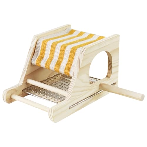 Azxcvbnm Doppelschicht Papageien Barsch Haus Kletterbereich Ruhehütten Barch Stand Für Kleine Bis Große Vogelkäfig Versteck Accessoire Natural Holz Vogel Unterhaltung Spielzeug von Azxcvbnm