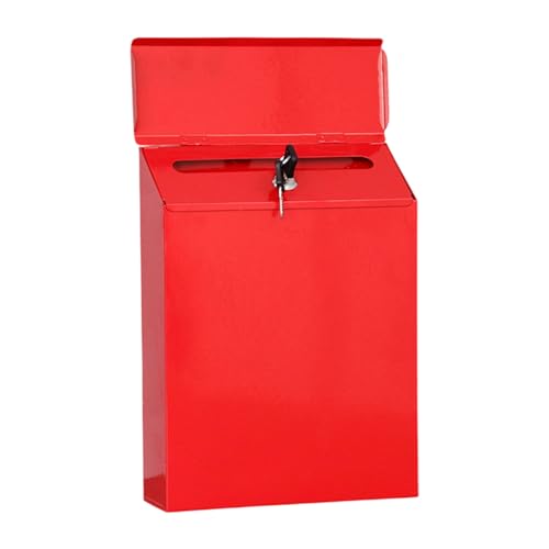 Azxcvbnm Verriegelung Mailbox Iron Design Wandmontage Metall Für Eingangseingangsere Mail Speicherlösung Abschließbares Metall Für Die Haustür von Azxcvbnm