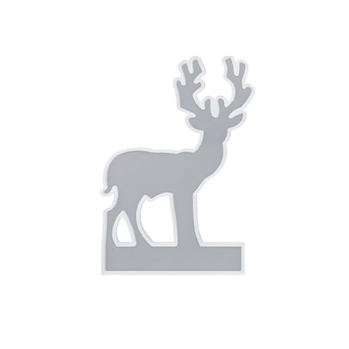 Rentier Ornament Silicon Crafting Form Flexible Kapazität Weihnachtsbaumdekoration Kerzenhalter Erstellen Sie Werkzeug Easy Release Harzform von Azxcvbnm