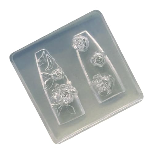 Silikondekoration Formen Blumen Themenstyling Werkzeuge Für Salonkunst & Handgefertigtes Manikürezubehör Blumennägelkunstschablone von Azxcvbnm