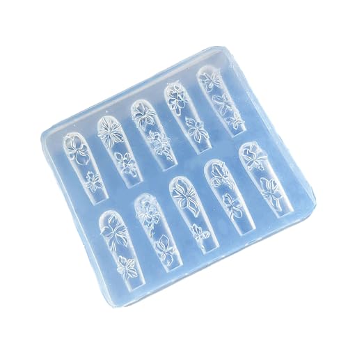 Stilvolle Silikonnägel Kunsthandwerkswerkzeug Nägel Charme Form Für Prägte Blumenreliefdesign Enthusiasten Professionelle Nagelkunstform von Azxcvbnm