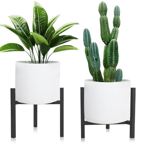 Azyvum 2er Pack Verstellbarer Pflanzenständer für Innen Außenbereich, Einfach zu Montieren Blumenständer aus Metall Schwerlast-Halterungsgestell Passend für 20-31CM Pflanzentöpfe (2 Stück) von Azyvum