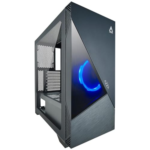 AZZA Eclipse - ATX Mid Tower Gaming Gehäuse mit eingebautem ARGB-Frontlüfter, Schwarz AZZA Eclipse - ATX Mid Tower Gaming Gehäuse mit eingebautem ARGB-Frontlüfter, Schwarz von Azza