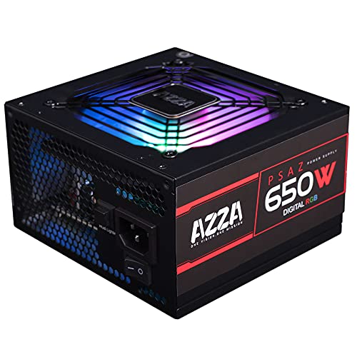 Azza ARGB 650W PC-Netzteil, schwarz, 2X PCIe AD-Z650 (Digital RGB) von Azza