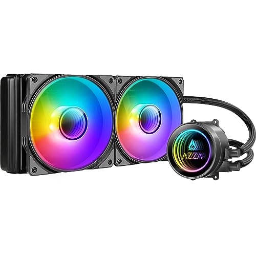 Azza LCAZ-240C-ARGB Computer-Kühlsystem Prozessor Flüssigkeitskühlung 12 cm Schwarz 1 Stück(e) von Azza