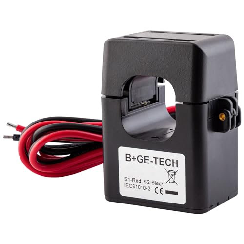 B+G E-Tech Kabelumbauwandler [SCT-Serie] Strommesswandler, Split Core Stromwandler, Stromsensor für Lastmessung durch Stromzähler oder PV Wechselrichter, Stromwandler 5A (SCT-T24 75/5A) von B+G E-Tech