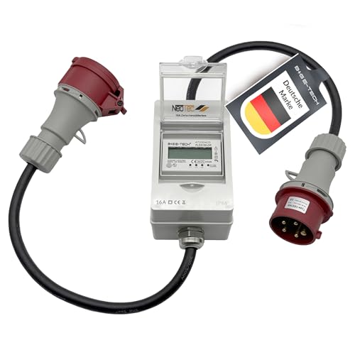 Mobile Stromzähler Box mit CEE Stecker und Kupplung, Digitaler Zwischenzähler mit Reset-Funktion, Wartungsfrei, Ideal für Camping, E-Auto, Baustelle, EEG Umlage, MID Zertifiziert Mobile Stromzähler Box mit CEE Stecker und Kupplung, Digitaler Zwischenzähler mit Reset-Funktion, Wartungsfrei, Ideal für Camping, E-Auto, Baustelle, EEG Umlage, MID Zertifiziert von B+G E-Tech