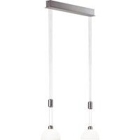 B+M Leuchten Moon II LED Pendelleuchte, 2-flg. Nickel matt / Chrom von B+M Leuchten
