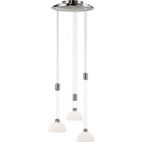 B+M Leuchten Moon II LED Pendelleuchte mit Rondell Nickel matt / Chrom von B+M Leuchten