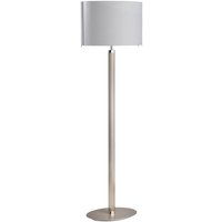 B+M Leuchten Stripe Stehleuchte, Nickel matt / Chrom Schirm: Chintz grau von B+M Leuchten