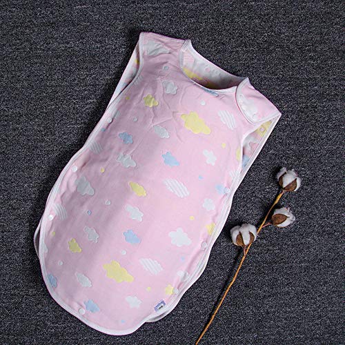 B/H Decke Kinderwagen Schlafsack,Sechsschichtiger Babyschlafsack aus Gaze,Schlafsack im Stil Einer Babyweste für Männer und Frauen-D_45 * 80 cm,Babyschlafsack pflegeleichtes von B/H