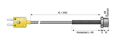 B + B Thermo-Technik 0625 1445-06 Einschraubfühler -50 bis +400°C Fühler-Typ K von B + B Thermo-Technik