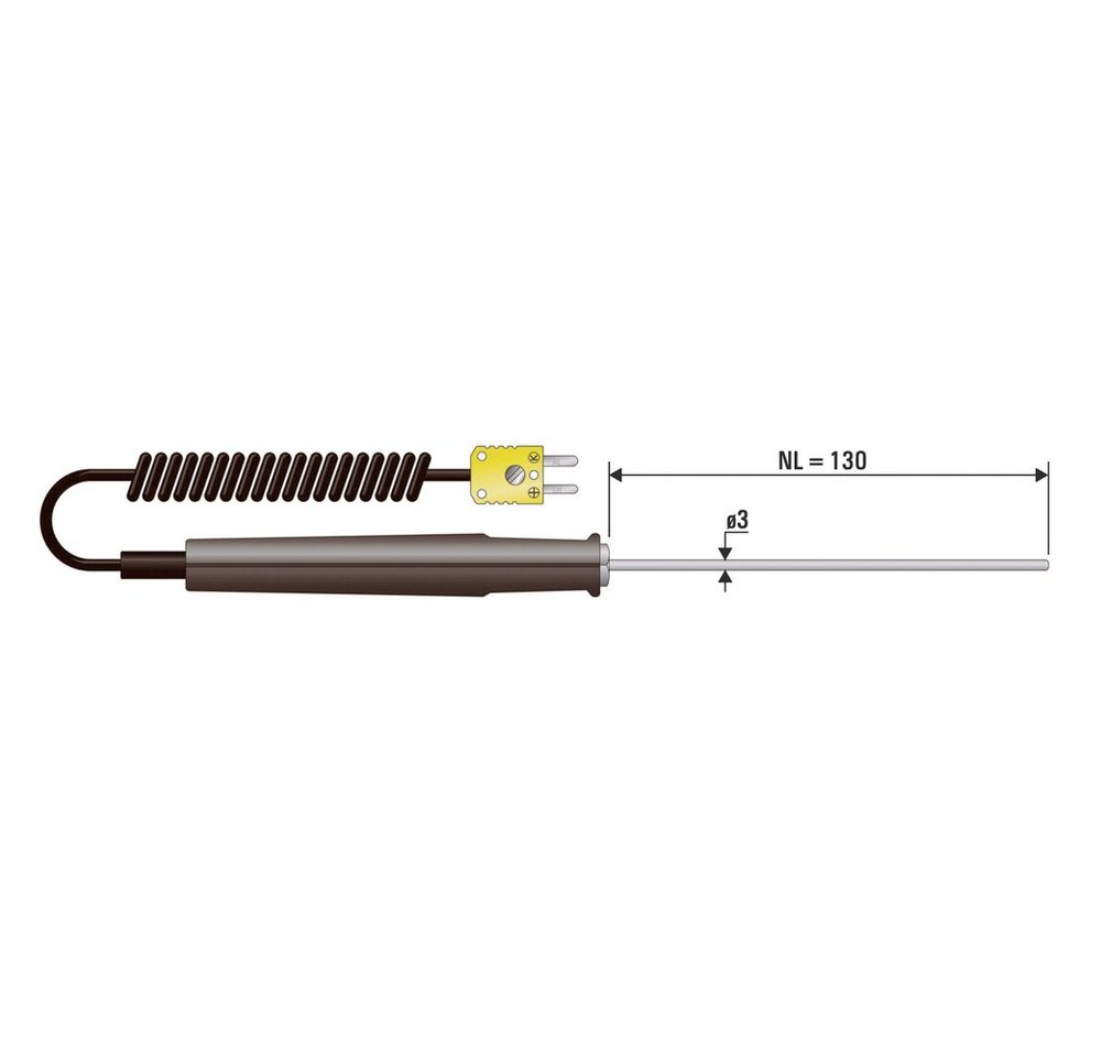 B + B Thermo-Technik Thermodetektor B + B Thermo-Technik 0600 1004 Einstechfühler -50 bis +400 °C Fühler von B + B Thermo-Technik