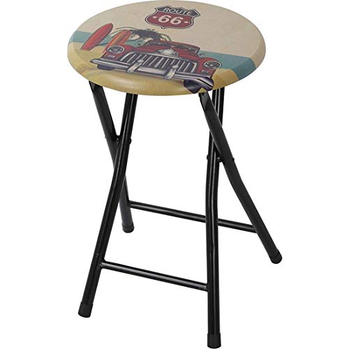 B And B 57533 Hocker Stahl Design Route 66, 30 x 44 cm von B And B