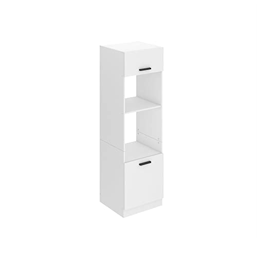 BELINI | Mikrowelle Schrank | Küchenschränke | Hochschrank Küche | Mikrowellenschrank 60 x 204 cm | Küchenbuffet mit 2 Türen und 2 Regalen | Kommode | Küchenregal | Weiß matt BELINI | Mikrowelle Schrank | Küchenschränke | Hochschrank Küche | Mikrowellenschrank 60 x 204 cm | Küchenbuffet mit 2 Türen und 2 Regalen | Kommode | Küchenregal | Weiß matt von B BELINI GROUP