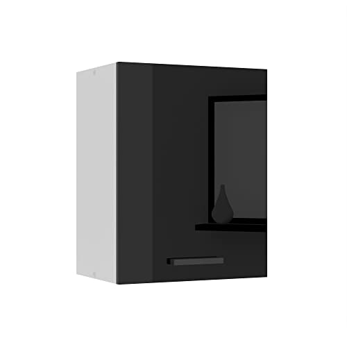 Belini Hängeschrank Küche, Küchenschränke SG. Breite 45 cm. Oberschrank mit 1 Tür, Küchenhängeschränke, Wandschrank Hängend, Schwarz Hochglanz Belini Hängeschrank Küche, Küchenschränke SG. Breite 45 cm. Oberschrank mit 1 Tür, Küchenhängeschränke, Wandschrank Hängend, Schwarz Hochglanz von B BELINI GROUP