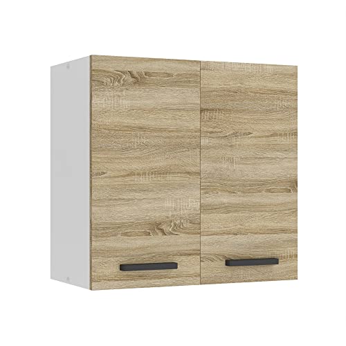 Belini Hängeschrank Küche, Küchenschränke SG2. Breite 60 cm. Oberschrank mit 2 Türen, Küchenhängeschränke, Wandschrank Hängend, Sonoma-Eiche von B BELINI GROUP