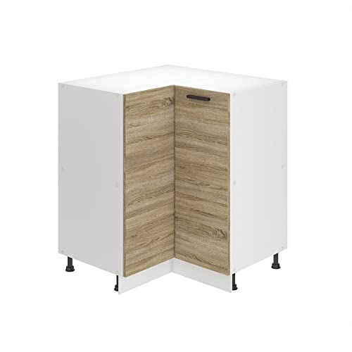 Belini Unterschrank Küche, Küchenunterschrank 90 cm Breite. SNP Küchenunterschrank ohne Arbeitsplatte. Eckschrank Küche mit 1 Tür, Sonoma-Eiche Belini Unterschrank Küche, Küchenunterschrank 90 cm Breite. SNP Küchenunterschrank ohne Arbeitsplatte. Eckschrank Küche mit 1 Tür, Sonoma-Eiche von B BELINI GROUP