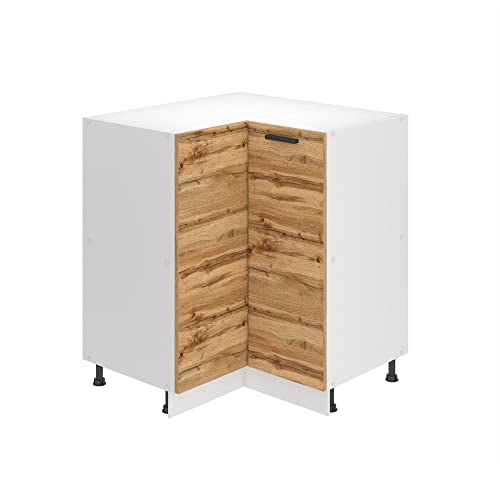 Belini Unterschrank Küche, Küchenunterschrank 90 cm Breite. SNP Küchenunterschrank ohne Arbeitsplatte. Eckschrank Küche mit 1 Tür, Wotan-Eiche Belini Unterschrank Küche, Küchenunterschrank 90 cm Breite. SNP Küchenunterschrank ohne Arbeitsplatte. Eckschrank Küche mit 1 Tür, Wotan-Eiche von B BELINI GROUP