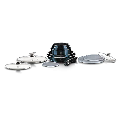 B BERLINGER HAUS BERLINGERHAUS PROFESSIONAL PRECISION 12-teiliges Kochgeschirr-Set mit abnehmbarem, ergonomischem Griff, Aquamarin B BERLINGER HAUS BERLINGERHAUS PROFESSIONAL PRECISION 12-teiliges Kochgeschirr-Set mit abnehmbarem, ergonomischem Griff, Aquamarin von Berlinger Haus
