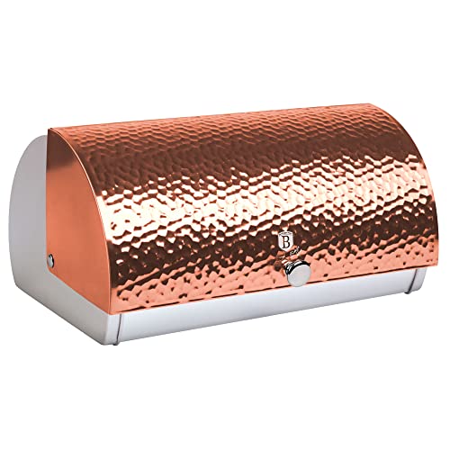 Berlinger Haus Rose Gold Brotkasten, Schiebedeckel, Brot- und Gebäckaufbewahrungsbehälter, Edelstahl, Bread Box, Modernes Design, Roségold / Edelstahl von Berlinger Haus