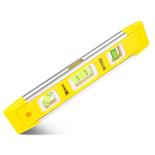 B BOSI TOOLS 22,9 cm magnetische Torpedo-Wasserwaage, magnetische Box Wasserwaage 45°/90°/180° Blasen, kleine Wasserwaage zum Messen B BOSI TOOLS 22,9 cm magnetische Torpedo-Wasserwaage, magnetische Box Wasserwaage 45°/90°/180° Blasen, kleine Wasserwaage zum Messen von B BOSI TOOLS