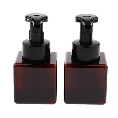 B Baosity 2pcs Schaumseifenspender Seifenspender Schaum Sprühflasche Pumpflasche 250ml mit Pumpkopf, für Badzubehör und Kosmetik, Wiederbefüllbar - Braun von B Baosity