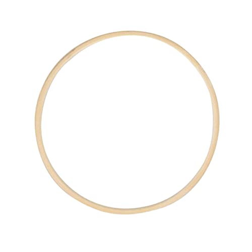 B Baosity Holz Bambus Hoop Kranz Makramee Craft Hoop Ringe für Traumfänger basteln, Holzring Holzreifen für DIY Hochzeitskranz Makramee-Wandaufhängung - 40cm von B Baosity