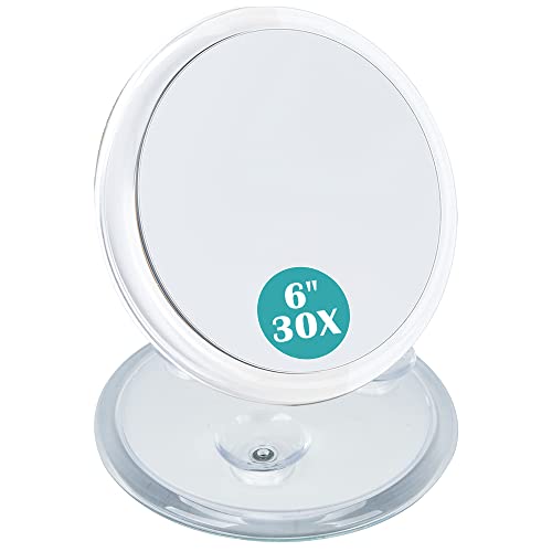 B Beauty Planet Vergrößerungsspiegel 30fach,mit 3 Saugnapfs, Größere Größe Rund 15,2cm Durchmesser von B Beauty Planet