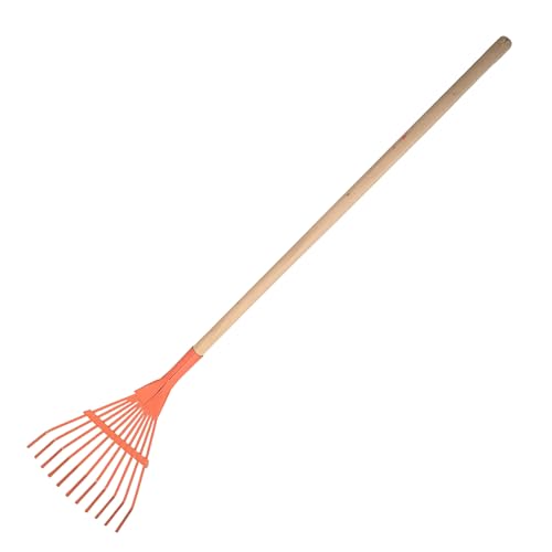 Best Sporting Kinder Gartenrechen aus Metall mit 11 Zinken I Robuster Rechen mit ergonomischem Holzstiel I Perfekt für kleine Gärtner I Ideales Gartengerät für Kinder von BEST SPORTING