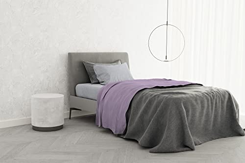 Italian Bed Linen B-CL-TC-1P-04-lilla Bettwäsche 100% Baumwolle TRENDY CHIC, Single, Flieder von Italian Bed Linen