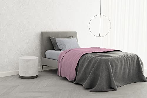 Italian Bed Linen B-CL-TC-1P-27-rosa Bettwäsche-Set, 100% Baumwolle, Trendy, für Einzelbett, Rosa von Italian Bed Linen