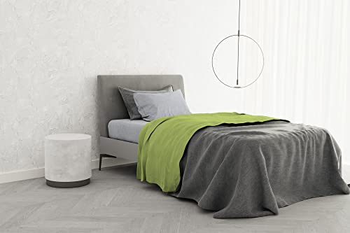 Italian Bed Linen B-CL-TC-1P-28-vacid Bettwäsche 100% Baumwolle TRENDY CHIC, Single, Acid Green von Italian Bed Linen