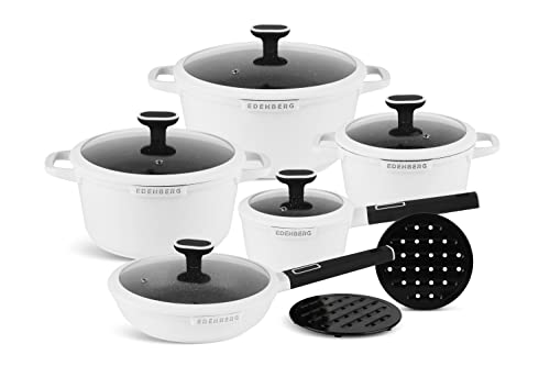 EDENBERG 12 TLG Topfset Induktion, Töpfe & Pfannen beschichtet, Kochtopf Set | induktions Töpfe Set, Kochtöpfe, Töpfe Induktion | Kochgeschirr Set, Topfset induktionsgeeignet von Edenberg