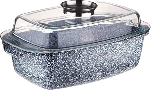 Edenberg EB-8007 Keramik-Granit- Bräter 5,5 l Hitzebeständig aus Aluminium, Antihaftbeschichtung. Ideal für Gas, Elektro, Halogen, Keramik und Induktionsherde von B EDENBERG Decorate Your Kitchen