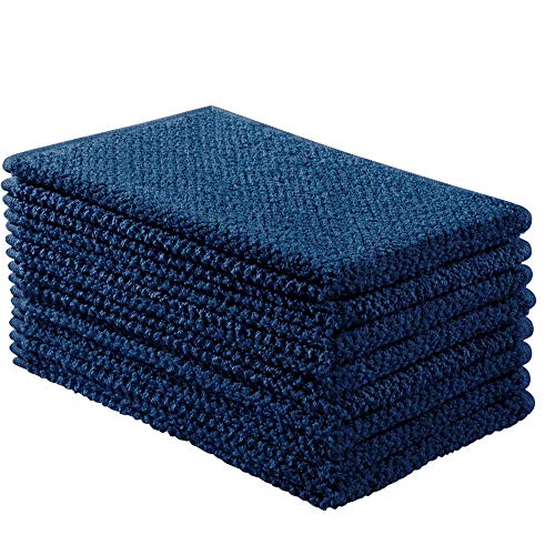 B!HOME 8er Set Gästehandtücher Rice dunkelblau 30x50 von B!HOME