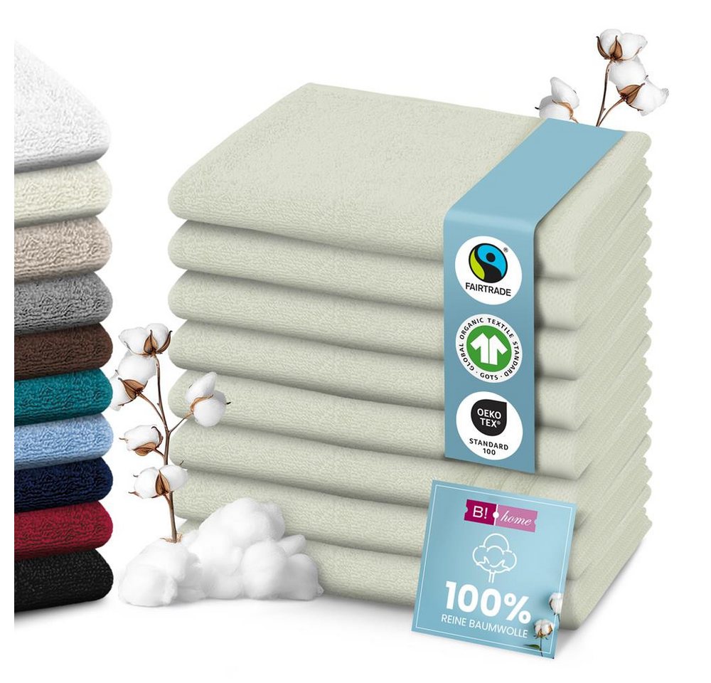B!HOME Handtücher 8er Set Handtücher Baumwolle flauschig saugfähig Frottee weich, (Spar-Set) von B!HOME
