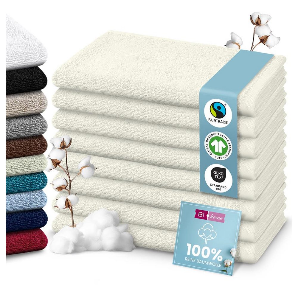 B!HOME Handtücher 8er Set Handtücher Baumwolle flauschig saugfähig Frottee weich, (Spar-Set) von B!HOME