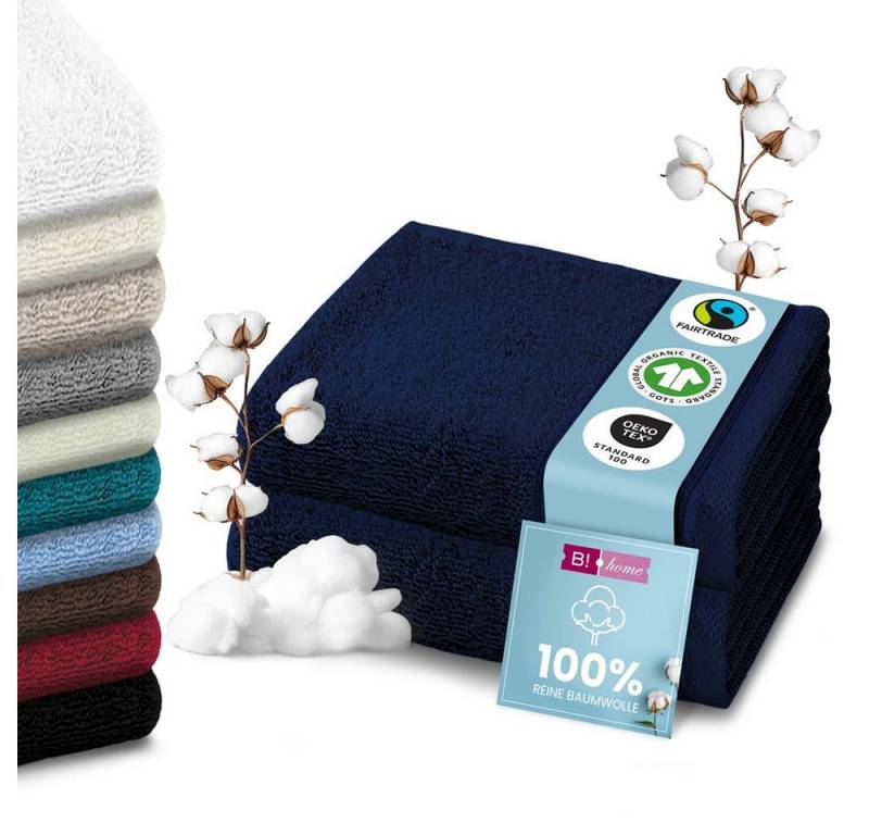 B!HOME Handtücher Set Saunatücher, Duschtücher, Gästehandtücher 100% Baumwolle, (Spar-Set, 2-St), flauschig saugfähig Frottee weich von B!HOME