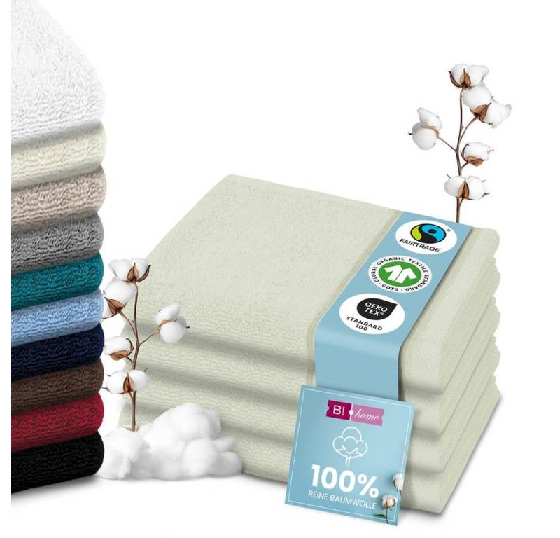 B!HOME Handtücher Set Saunatücher, Duschtücher, Gästehandtücher 100% Baumwolle, (Spar-Set, 4-St), flauschig saugfähig Frottee weich von B!HOME
