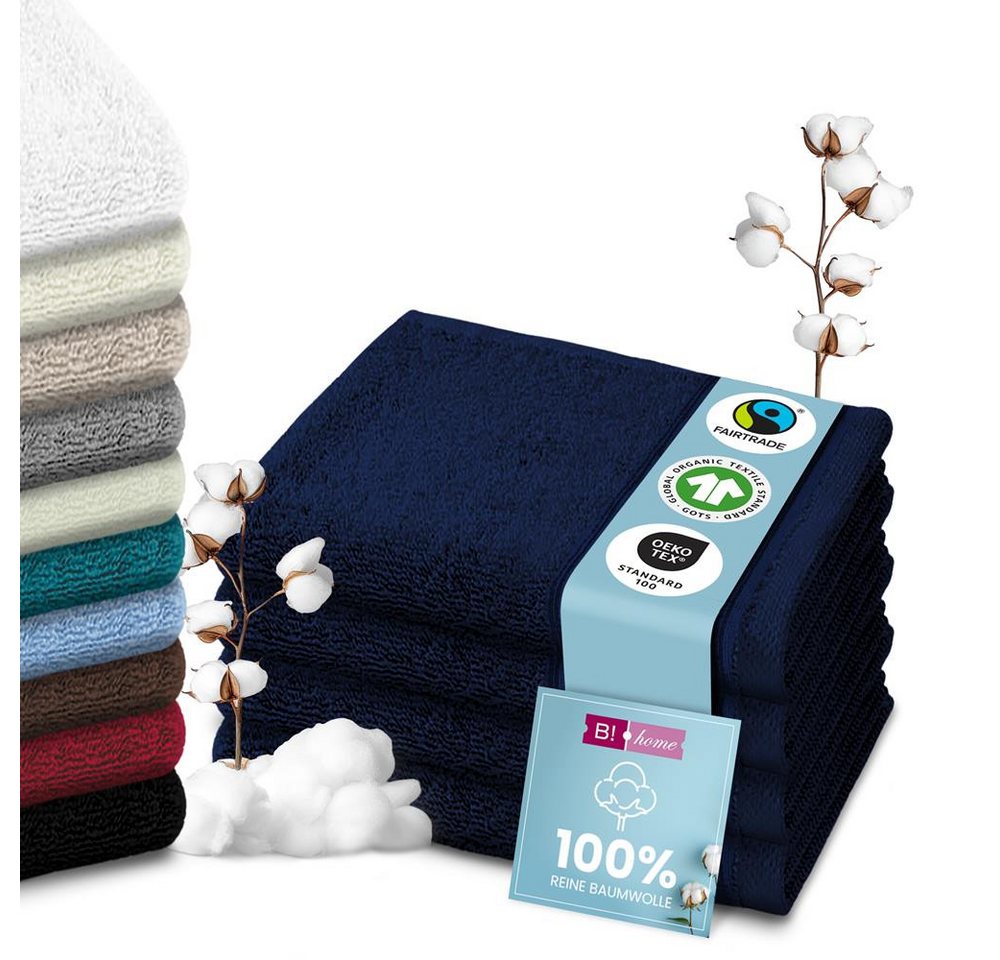 B!HOME Handtücher Set Saunatücher, Duschtücher, Gästehandtücher 100% Baumwolle, (Spar-Set, 4-St), flauschig saugfähig Frottee weich von B!HOME
