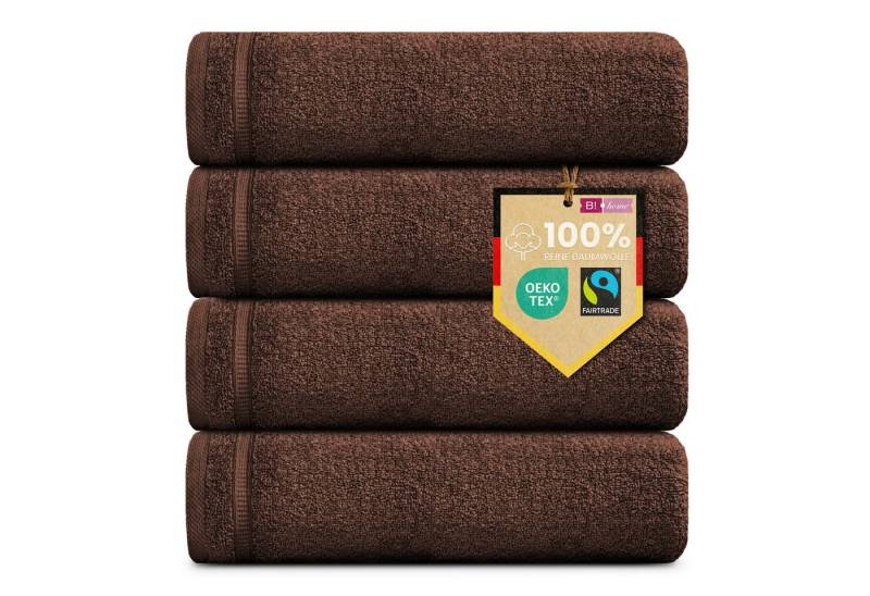 B!HOME Handtücher Set Saunatücher, Duschtücher, Gästehandtücher 100% Baumwolle, (Spar-Set, 4-St), flauschig saugfähig Frottee weich von B!HOME