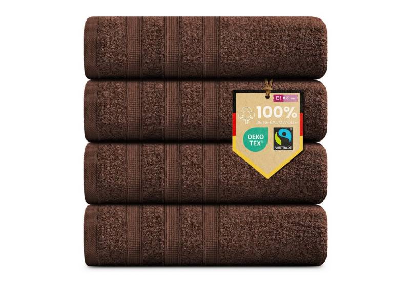 B!HOME Handtücher Set Saunatücher, Duschtücher, Gästehandtücher 100% Baumwolle, (Spar-Set, 4-St), flauschig saugfähig Frottee weich von B!HOME