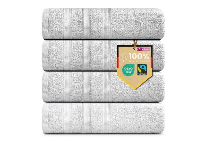 B!HOME Handtücher Set Saunatücher, Duschtücher, Gästehandtücher 100% Baumwolle, (Spar-Set, 4-St), flauschig saugfähig Frottee weich von B!HOME