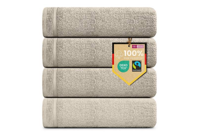 B!HOME Handtücher Set Saunatücher, Duschtücher, Gästehandtücher 100% Baumwolle, (Spar-Set, 4-St), flauschig saugfähig Frottee weich von B!HOME