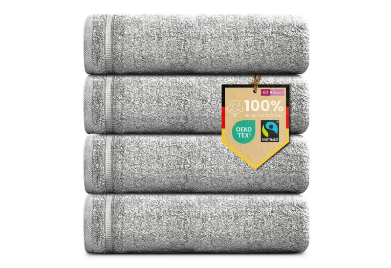 B!HOME Handtücher Set Saunatücher, Duschtücher, Gästehandtücher 100% Baumwolle, (Spar-Set, 4-St), flauschig saugfähig Frottee weich von B!HOME
