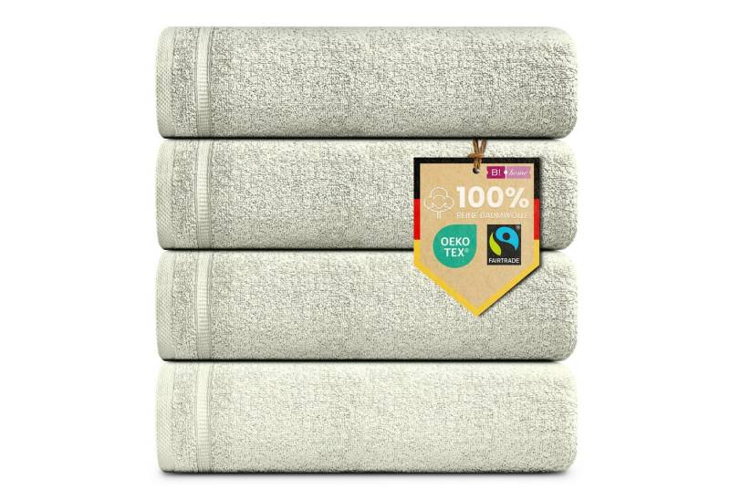 B!HOME Handtücher Set Saunatücher, Duschtücher, Gästehandtücher 100% Baumwolle, (Spar-Set, 4-St), flauschig saugfähig Frottee weich von B!HOME