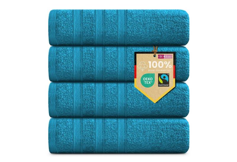 B!HOME Handtücher Set Saunatücher, Duschtücher, Gästehandtücher 100% Baumwolle, (Spar-Set, 4-St), flauschig saugfähig Frottee weich von B!HOME